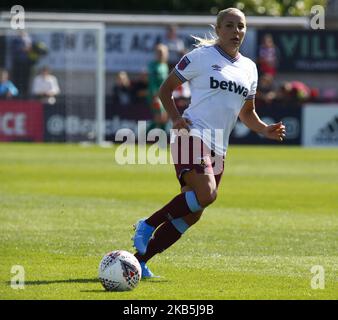 Adriana Leon di West Ham United WFC in azione durante la partita di Super League delle Donne di Barclay fa tra le Donne dell'Arsenale e le Donne di West Ham United allo stadio di Meadow Park il 08 settembre 2019 a Boreham Wood, Inghilterra (Photo by Action Foto Sport/NurPhoto) Foto Stock