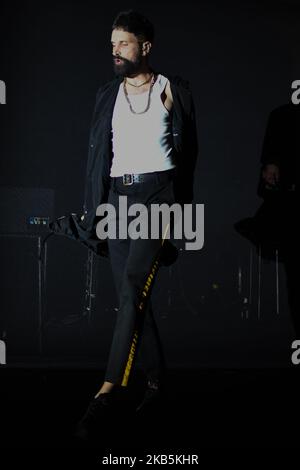 Cantanti e chitarrista britannico The S.L.P. (Vero nome Sergio Pizzorno) suona dal vivo alla Earth Hackney di Londra, il 9 settembre 2019. La S.L.P. è il progetto solista del chitarrista e compositore Kasabian Sergio Pizzorno. (Foto di Alberto Pezzali/NurPhoto) Foto Stock