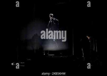 Cantanti e chitarrista britannico The S.L.P. (Vero nome Sergio Pizzorno) suona dal vivo alla Earth Hackney di Londra, il 9 settembre 2019. La S.L.P. è il progetto solista del chitarrista e compositore Kasabian Sergio Pizzorno. (Foto di Alberto Pezzali/NurPhoto) Foto Stock