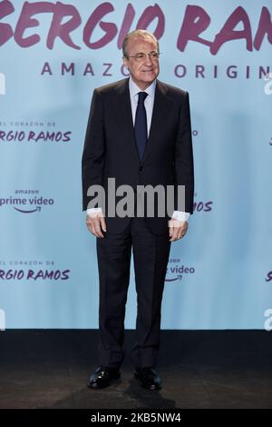 Florentino Perez partecipa alla prima "El Corazon De Sergio Ramos" al Museo Reina Sofia di Madrid, Spagna. Settembre 10, 2019. (Foto di A. Ware/NurPhoto) Foto Stock