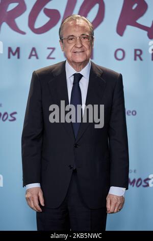 Florentino Perez partecipa alla prima "El Corazon De Sergio Ramos" al Museo Reina Sofia di Madrid, Spagna. Settembre 10, 2019. (Foto di A. Ware/NurPhoto) Foto Stock