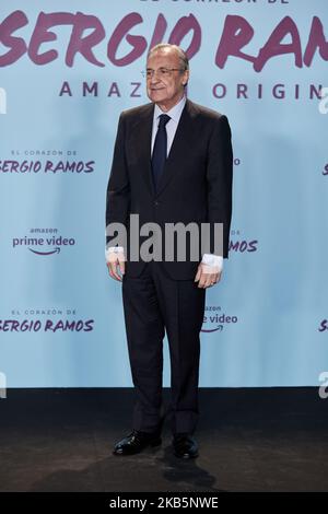 Florentino Perez partecipa alla prima "El Corazon De Sergio Ramos" al Museo Reina Sofia di Madrid, Spagna. Settembre 10, 2019. (Foto di A. Ware/NurPhoto) Foto Stock