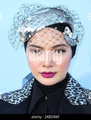 BROOKLYN, NEW YORK CITY, NEW YORK, USA - 11 SETTEMBRE: Neelofa arriva al Michael Kors Collection Primavera 2020 Runway Show durante la New York Fashion Week: Gli spettacoli che si tengono alla serra di Duggal il 11 settembre 2019 a Brooklyn, New York City, New York, Stati Uniti. (Foto di Xavier Collin/Image Press Agency/NurPhoto) Foto Stock