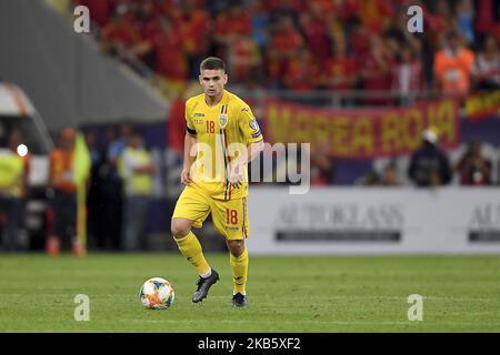 Razvan Marin di Romania in azione durante la partita di calcio di qualificazione UEFA EURO 2020 gruppo F Romania vs Spagna all'Arena Nationala il 05 settembre 2019 a Bucarest, Romania. (Foto di Alex Nicodim/NurPhoto) Foto Stock