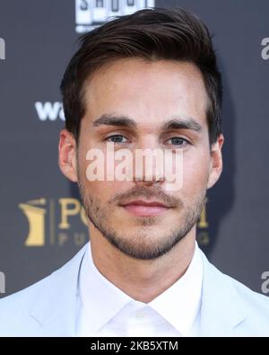 HOLLYWOOD, LOS ANGELES, CALIFORNIA, USA - 13 SETTEMBRE: Chris Wood arriva ai 45th Annual Saturn Awards che si tengono ad Avalon Hollywood il 13 settembre 2019 a Hollywood, Los Angeles, California, Stati Uniti. (Foto di David Acosta/Image Press Agency/NurPhoto) Foto Stock