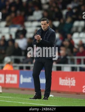 Il manager di Sunderland Jack Ross durante la partita della Sky Bet League 1 tra Sunderland e Rotherham United allo Stadio di luce di Sunderland martedì 17th settembre 2019. (Foto di Mark Fletcher/MI News/NurPhoto) Foto Stock