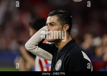 Cristiano Ronaldo della Juventus durante la partita della UEFA Champions League tra Atletico de Madrid e Juventus allo stadio Wanda Metropolitano di Madrid, Spagna. Settembre 18, 2019. (Foto di A. Ware/NurPhoto) Foto Stock