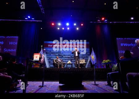 Bernie Sanders, presidente democratico e fiducioso, partecipa al vertice presidenziale dei lavoratori del Consiglio di Filadelfia AFL-CIO, al Pennsylvania Convention Center di Philadelphia, PA, il 17 settembre 2019. (Foto di Bastiaan Slabbers/NurPhoto) Foto Stock