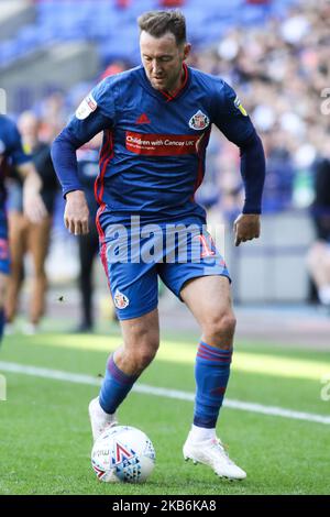 Aidan McGeady di Sunderland durante la partita della Sky Bet League 1 tra Bolton Wanderers e Sunderland al Reebok Stadium di Bolton sabato 21st settembre 2019. (Foto di Tim Markland/MI News/NurPhoto) Foto Stock