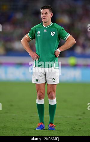 Foto di Jonathan Sexton durante la Coppa del mondo di rugby 2019 Pool A tra Irlanda e Scozia allo Stadio Internazionale di Yokohama il 22 settembre 2019 a Yokohama , Giappone. (Foto di Muhammad Amir Abidin/NurPhoto) Foto Stock