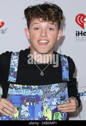 LAS VEGAS, NEVADA, USA - 21 SETTEMBRE: Jacob Sartorius arriva al 2019 iHeartRadio Music Festival - Night 2 che si tiene alla T-Mobile Arena il 21 settembre 2019 a Las Vegas, Nevada, Stati Uniti. (Foto di David Acosta/Image Press Agency/NurPhoto) Foto Stock