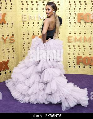 LOS ANGELES, CALIFORNIA, USA - 22 SETTEMBRE: Laverne Cox arriva ai Primetime Emmy Awards 71st che si tengono presso Microsoft Theater L.A. Live on September 22, 2019 a Los Angeles, California, Stati Uniti. (Foto di Xavier Collin/Image Press Agency/NurPhoto) Foto Stock