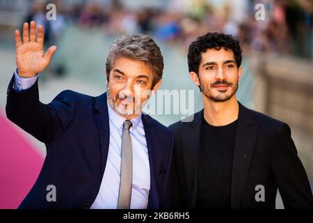 Ricardo Darin e Chino Darin parteciperanno alla prima "la Odisea de Los Giles (eroico perdenti)" durante il 67th° Festival del Cinema di San Sebastian nella città basca settentrionale spagnola di San Sebastian il 23 settembre 2019. (Foto di Manuel Romano/NurPhoto) Foto Stock