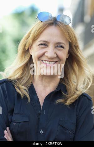 L'attrice Blanca Portillo posa durante la sessione di ritratto a Madrid. 24 settembre 2019 in Spagna (Foto di Oscar Gonzalez/NurPhoto) Foto Stock