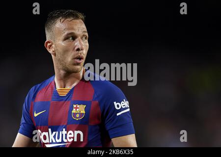 Arthur Melo of Barcelona during the Liga match between FC Barcelona and Villarreal CF at Camp Nou on September 24, 2019 in Barcelona, Spain. (Photo by Jose Breton/Pics Action/NurPhoto) Stock Photo