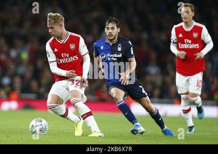 Emile Smith Rowe of Arsenal during Carabao Cup Third Round between Arsenal and Nottingham Forest at Emirates stadium , London, England on 24 September 2019. (Photo by Action Foto Sport/NurPhoto) Stock Photo