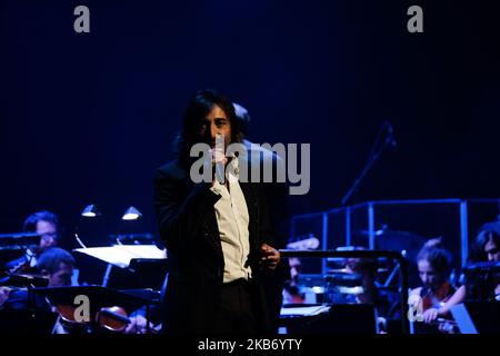 Antonio Carmona performs during The Show 'Unicos' Flamenco Singers And Tango Singers at the Teatro Real on 24 September 2019 in Madrid, Spain. ''Unicos'' show in which Spanish flamenco singers Antonio Carmona and Miguel Poveda together with two of the most prestigious tango singers, Argentines Ariel Ardit and Guillermo Fernandez in this repertoire. (Photo by Antonio Navia/NurPhoto) Stock Photo