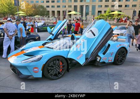 Ford GT 2017 in mostra durante una mostra di auto sportive esotiche a Mississauga, Ontario, Canada, il 22 settembre 2019. (Foto di Creative Touch Imaging Ltd./NurPhoto) Foto Stock