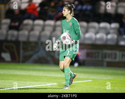 Francesca durante di Fiorentina durante la partita di Coppa UEFA Women's Champion League Round 32 2nd LEG match tra Arsenal Women e Fiorentina Women al Meadow Park Stadium il 25 settembre 2019 a Borehamwood, Inghilterra (Photo by Action Foto Sport/NurPhoto) Foto Stock