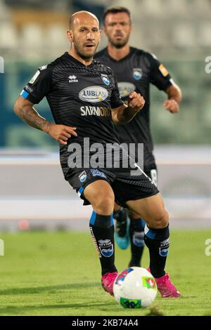 Cristian Galano di Pescara Calcio 1936 durante la partita italiana della Serie B 2019/2020 tra Pescara Calcio 1936 e F.C. Crotone allo Stadio Adriatico Giovanni Cornacchia il 27 settembre 2019 a Pescara. (Foto di Danilo di Giovanni/NurPhoto) Foto Stock