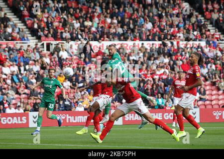 Dominic Iorfa of Sheffield Wednesday esce secondo obiettivo durante la partita del campionato Sky Bet tra Middlesbrough e Sheffield Wednesday al Riverside Stadium di Middlesbrough sabato 28th settembre 2019. (Foto di Mark Fletcher/MI News/NurPhoto) Foto Stock