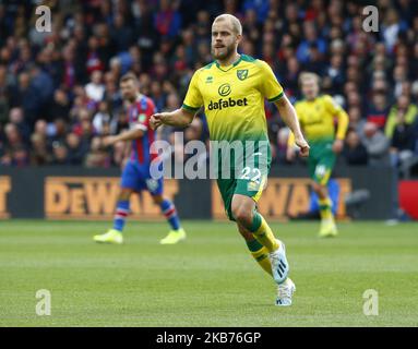 Teemu Pukki di Norwich City durante la Premier League inglese tra Crystal Palace e Norwich City al Selhurst Park Stadium , Londra, Inghilterra il 28 settembre 2019 (Photo by Action Foto Sport/NurPhoto) Foto Stock