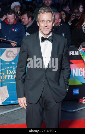 Hugh Laurie partecipa alla prima cinematografica europea di "The Personal History of David Copperfield" a Odeon Luxe Leicester Square durante il 63rd° BFI London Film Festival Opening Night Gala, il 02 ottobre 2019 a Londra, Inghilterra. (Foto di Wiktor Szymanowicz/NurPhoto) Foto Stock