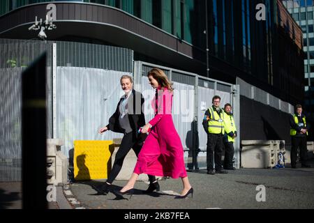 Carrie Symonds, partner del primo Ministro Boris Johnson, durante la Conferenza del Partito conservatore al Manchester Central Convention Complex, Manchester, mercoledì 2 ottobre 2019 (Foto di P Scaasi/MI News/NurPhoto) Foto Stock