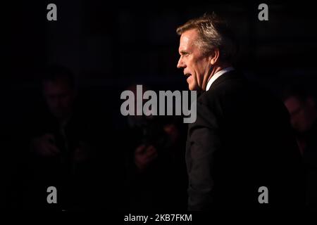 Hugh Laurie partecipa al Personal History of David Copperfield European Premiere & Opening Night Gala durante il BFI London Film Festival 63rd all'Odeon Luxe Leicester Square il 02 ottobre 2019 a Londra, Inghilterra. (Foto di Alberto Pezzali/NurPhoto) Foto Stock
