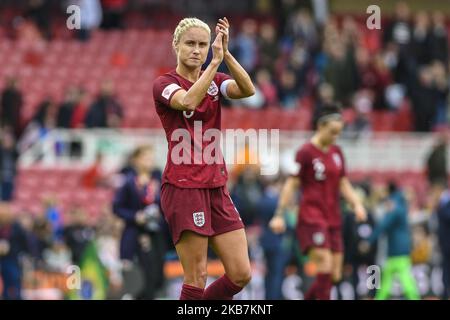 Steph Houghton of England Women during the International Friendly match between England Women and Brazil Women at the Riverside Stadium, Middlesbrough on Saturday 5th October 2019. (Photo by Iam Burn/MI News/NurPhoto) Stock Photo