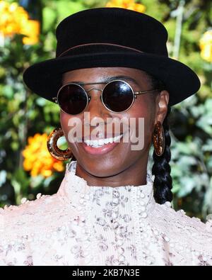 PACIFIC PALISADES, LOS ANGELES, CALIFORNIA, USA - 05 OTTOBRE: Santigold arriva al 10th° annuale Veuve Clicquot Polo Classic Los Angeles che si tiene a Will Rogers state Historic Park il 5 ottobre 2019 a Pacific Palisades, Los Angeles, California, Stati Uniti. (Foto di Xavier Collin/Image Press Agency/NurPhoto) Foto Stock