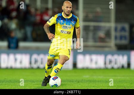 Cristian Galano di Pescara Calcio 1936 durante la partita italiana della Serie B 2019/2020 tra Ascoli Calcio 1898 FC e Pescara Calcio 1936 allo Stadio Cino e Lillo del Duca il 06 ottobre 2019 ad Ascoli Piceno. (Foto di Danilo di Giovanni/NurPhoto) Foto Stock