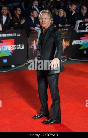 Don Johnson partecipa alla prima cinematografica europea di 'Knives out' a Odeon Luxe, Leicester Square, durante il BFI London Film Festival American Express Gala del 63rd, il 08 ottobre 2019 a Londra, Inghilterra. (Foto di Wiktor Szymanowicz/NurPhoto) Foto Stock