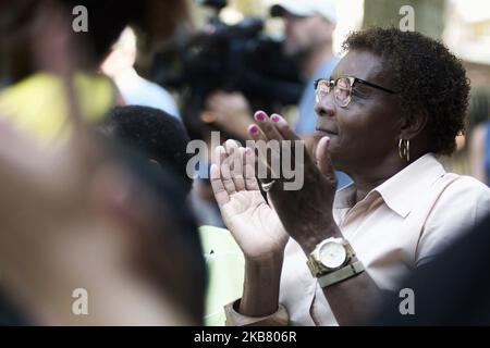 Il 1 ottobre 2019 viene svelato presso il Bethel Burying Grounds, nel quartiere Queen Village di Philadelphia, Pennsylvania, un marcatore ufficiale della PA Historical and Museum Commission. (Foto di Bastiaan Slabbers/NurPhoto) Foto Stock