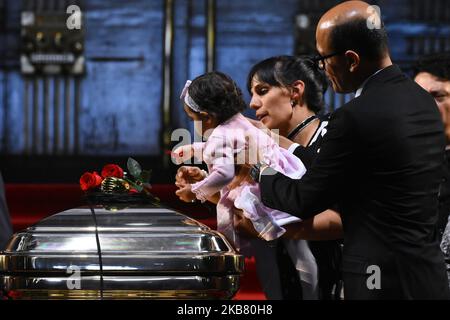 Marysol Estrella Ortíz Noreña durante un tributo postumo di Singer Jose al Palacio de Bellas Artes il 9 ottobre 2019 a Città del Messico (Foto di Eyepix/NurPhoto) Foto Stock