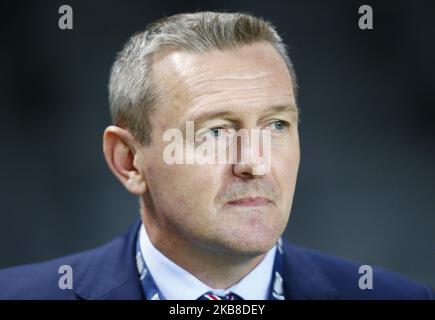 Aidy Boothroyd manager di Inghilterra U21s durante UEFA under 21 Qualificatori di campionato tra Inghilterra under 21 e Austria Under 21 allo Stadio MK di Milton Keynes, Inghilterra il 15 ottobre 2019 (Photo by Action Foto Sport/NurPhoto) Foto Stock