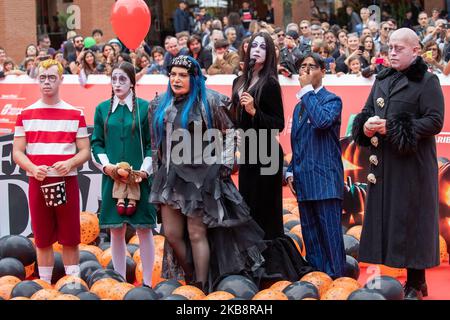 Loredana Bertè partecipa al tappeto rosso del film "la Famiglia Addams" durante il Festival Alice nella Città del 20 ottobre 2019 a Roma. Partecipa al tappeto rosso del film "la Famiglia Addams" durante il Festival Alice nella Città del 20 ottobre 2019 a Roma. (Foto di Mauro Fagiani/NurPhoto) Foto Stock