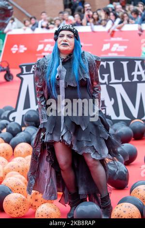 Loredana Bertè partecipa al tappeto rosso del film "la Famiglia Addams" durante il Festival Alice nella Città del 20 ottobre 2019 a Roma. Partecipa al tappeto rosso del film "la Famiglia Addams" durante il Festival Alice nella Città del 20 ottobre 2019 a Roma. (Foto di Mauro Fagiani/NurPhoto) Foto Stock