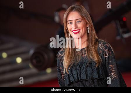 Maria Elena boschi partecipa al tappeto rosso ''The Irishman'' durante il 14th° Festival del Cinema di Roma, il 21 ottobre 2019 a Roma. (Foto di Mauro Fagiani/NurPhoto) Foto Stock