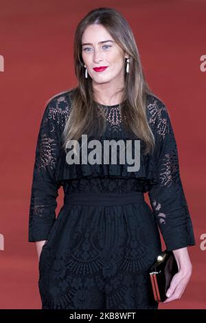 Maria Elena boschi partecipa al tappeto rosso 'The Irishman' durante il 14th° Festival del Cinema di Roma, il 21 ottobre 2019 a Roma. (Foto di massimo Valicchia/NurPhoto) Foto Stock