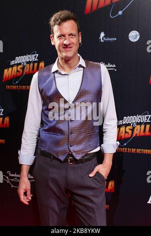 EDU Soto partecipa alla prima fotocall 'Los Rodriguez y el mas allá' nel Cinema Callao di Madrid il 22 ottobre 2019 a Madrid, Spagna. (Foto di Oscar Gonzalez/NurPhoto) Foto Stock