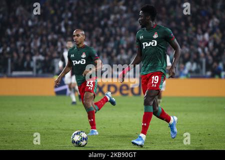 Lokomotiv Moskva Forward Eder (19) in azione durante la partita di calcio di gruppo UEFA Champions League n.3 JUVENTUS - LOKOMOTIV MOSKVA il 22 ottobre 2019 presso lo Stadio Allianz di Torino, Piemonte, Italia. Risultato finale: Juventus - Lokomotiv Moskva 2-1. (Foto di Matteo Bottanelli/NurPhoto) Foto Stock