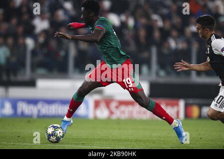 Lokomotiv Moskva Forward Eder (19) in azione durante la partita di calcio di gruppo UEFA Champions League n.3 JUVENTUS - LOKOMOTIV MOSKVA il 22 ottobre 2019 presso lo Stadio Allianz di Torino, Piemonte, Italia. Risultato finale: Juventus - Lokomotiv Moskva 2-1. (Foto di Matteo Bottanelli/NurPhoto) Foto Stock