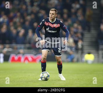 Milano Rodico di Red Star Belgrado durante la UAFA Champion League Gruppo B tra Tottenham Hotspur e FK Crvena zvezda (Red Star Belgrado ) allo Stadio Tottenham Hotspur , Londra, Regno Unito il 22 ottobre 2019 (Photo by Action Foto Sport/NurPhoto) Foto Stock