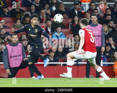 Marcus Edwards di Vitoria durante l'Europa League Group F tra Arsenal e Vitoria allo stadio Emirates , Londra, Inghilterra il 24 ottobre 2019. (Foto di Action Foto Sport/NurPhoto) Foto Stock