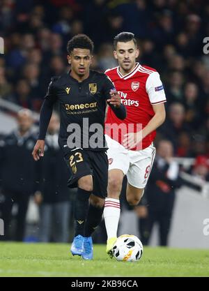 Marcus Edwards di Vitoria durante l'Europa League Group F tra Arsenal e Vitoria allo stadio Emirates , Londra, Inghilterra il 24 ottobre 2019. (Foto di Action Foto Sport/NurPhoto) Foto Stock