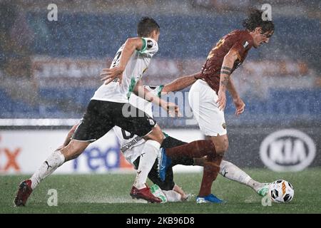 Nicolò Zaniolo di AS Roma durante la partita di Gruppo della UEFA Europa League 2019/2020 tra AS Roma e Borussia Monchengladbach allo Stadio Olimpico il 24 ottobre 2019 a Roma. (Foto di Danilo di Giovanni/NurPhoto) Foto Stock