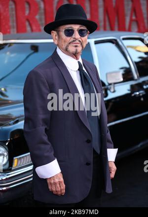 HOLLYWOOD, LOS ANGELES, CALIFORNIA, USA - 24 OTTOBRE: Joe Pesci arriva alla prima di Netflix 'The Irishman' tenutasi al TCL Chinese Theatre IMAX il 24 ottobre 2019 a Hollywood, Los Angeles, California, Stati Uniti. (Foto di David Acosta/Image Press Agency/NurPhoto) Foto Stock