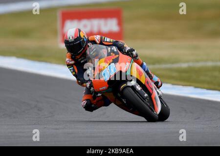 Jorge Martin di Spagna guida la moto Red Bull KTM Ajo durante la gara australiana Moto2 al circuito del Gran Premio di Phillip Island il 27 ottobre 2019 a Phillip Island, Australia (Foto di Morgan Hancock/NurPhoto) Foto Stock
