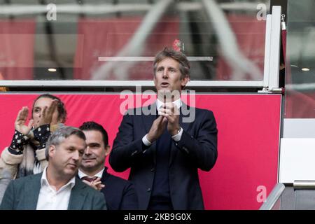 Edwin van der SAR, direttore generale di Ajax Amsterdam prima della partita di eredivie tra Ajax Amsterdam e Feyenoord Rotterdam alla Johan-Cruyff-Arena il 27 ottobre 2019 ad Amsterdam, Olanda. (Foto di Peter Niedung/NurPhoto) Foto Stock